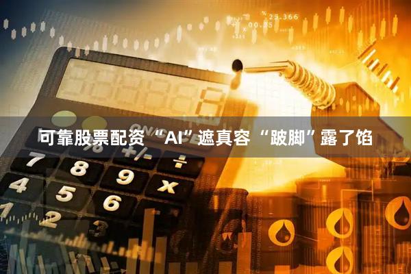 可靠股票配资 “AI”遮真容 “跛脚”露了馅